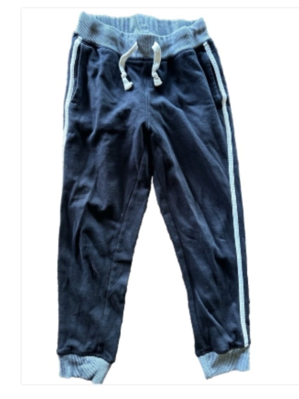 👖 The Children’s Place Joggers Size 7/8 Navy Blue Stripe 🔥